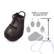 Bottines de protection Caoutchouc pour chiens T6 9 cm, noir