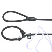 Laisse Lasso chiens Nylon ronde avec anneau Freestyle 120 x 1.0 cm, noir