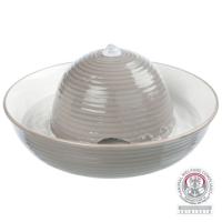 Fontaine à boire Vital Flow, en céramique 1,5 l/ø 28 × 12 cm, gris/blanc